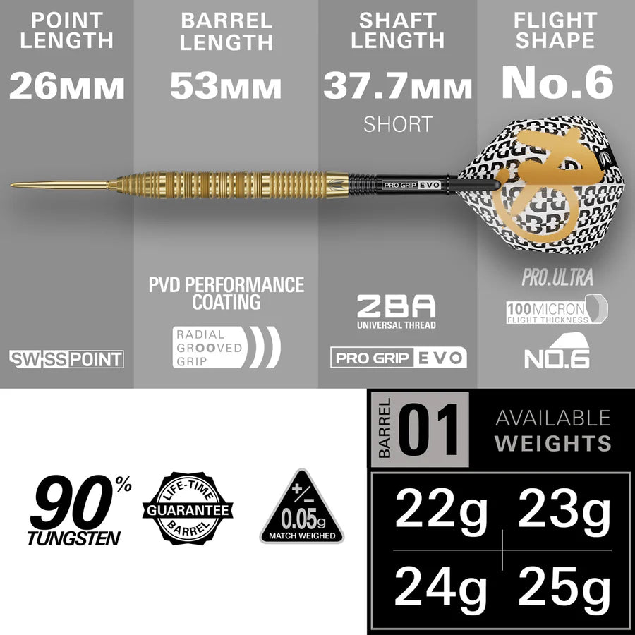 Bolide Envy 01 90% Tungsten Steel Tip Darts