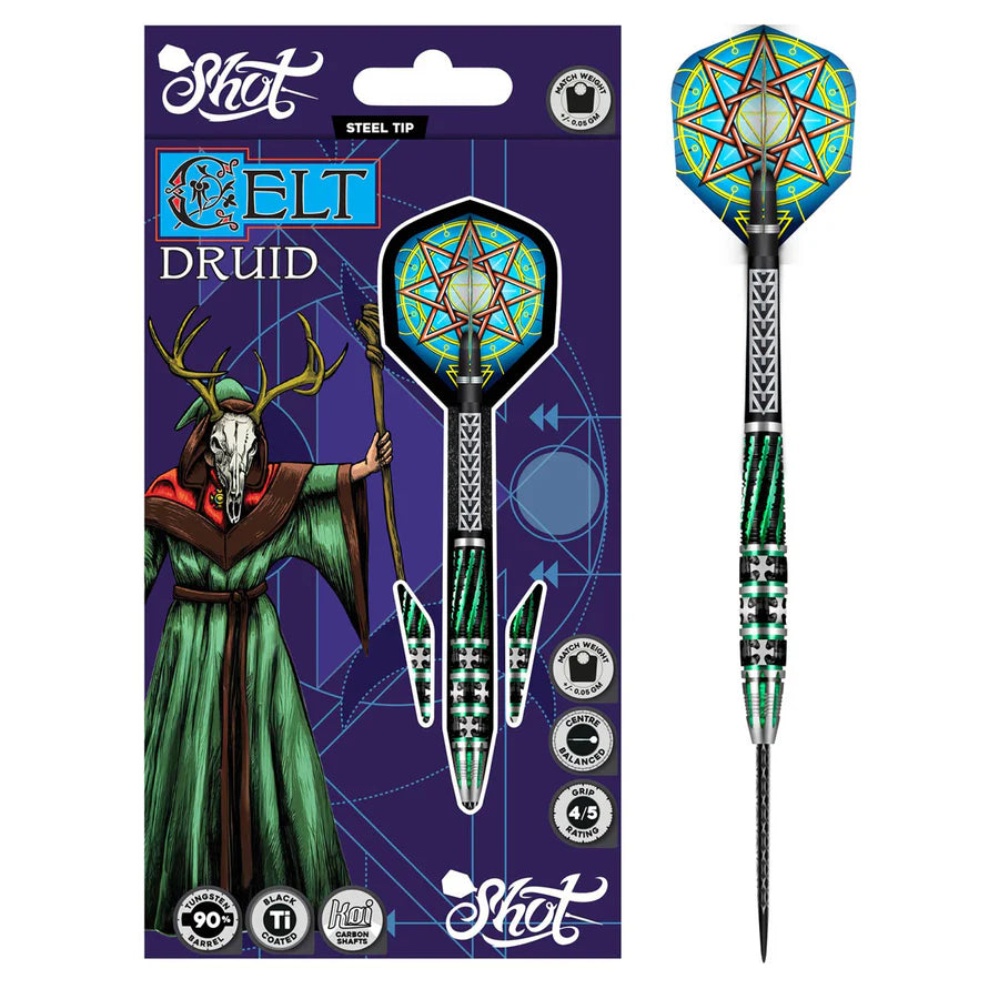 Shot Celt Druid 90% Tungsten Steel Tip Darts