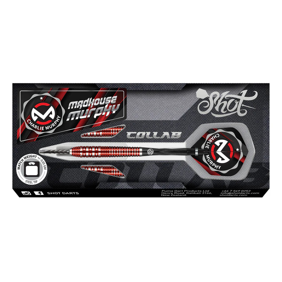 Shot Pro Series Collab Charlie Murphy 90% Tungsten Steel Tip Darts