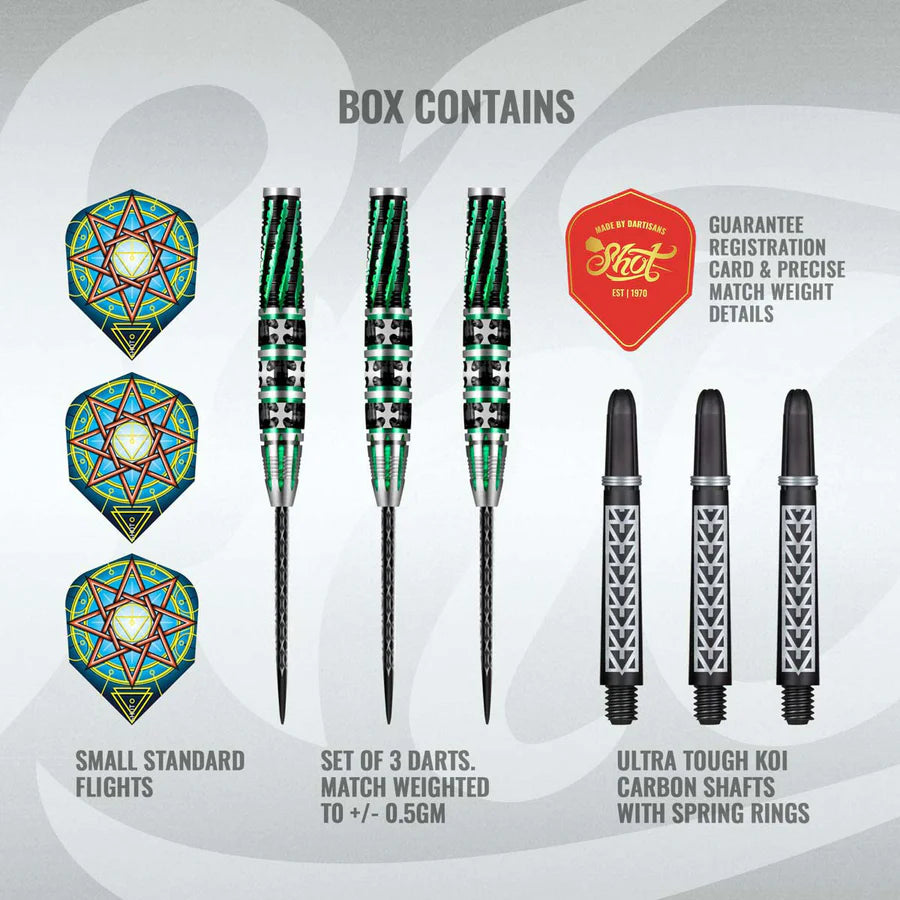 Shot Celt Druid 90% Tungsten Steel Tip Darts