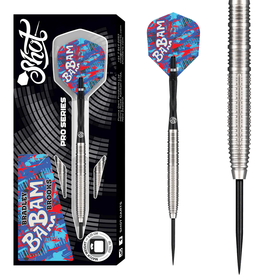 Shot Bradley Brooks 90% Tungsten Steel Tip Darts
