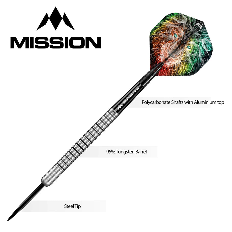Mission Dominik Grullich 95% Tungsten Steel Tip Darts