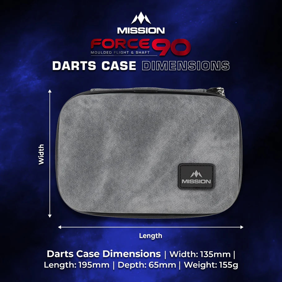 Force 90 Eva Darts Case Grey Denim