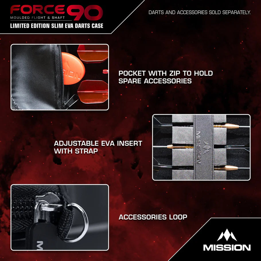 Force 90 Eva Darts Case Grey Denim