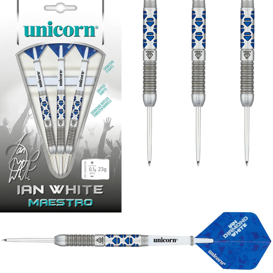 Unicorn Ian White Phase 2 Maestro 90% Tungsten Steel Tip Darts