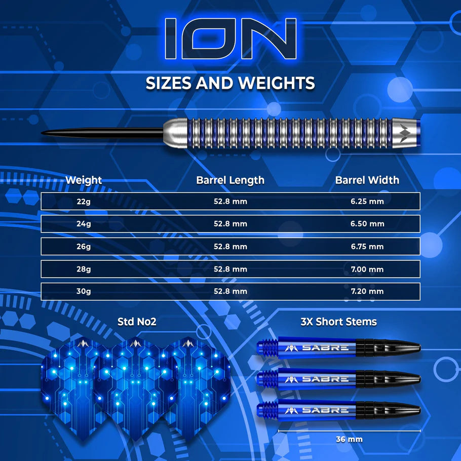 Mission Ion 95% Tungsten Steel Tip Darts