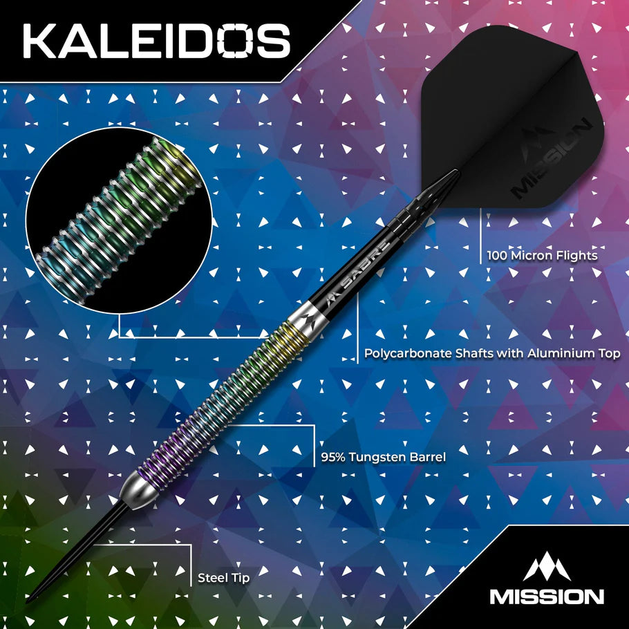 Mission Kaleidos 95% Tungsten Steel Tip Darts