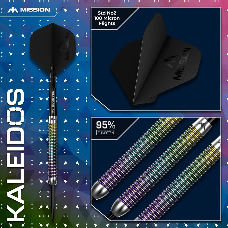 Mission Kaleidos 95% Tungsten Steel Tip Darts