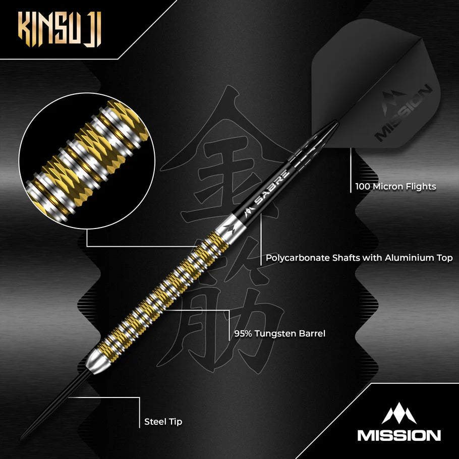 Mission Kinsuji 95% Tungsten Steel Tip Darts