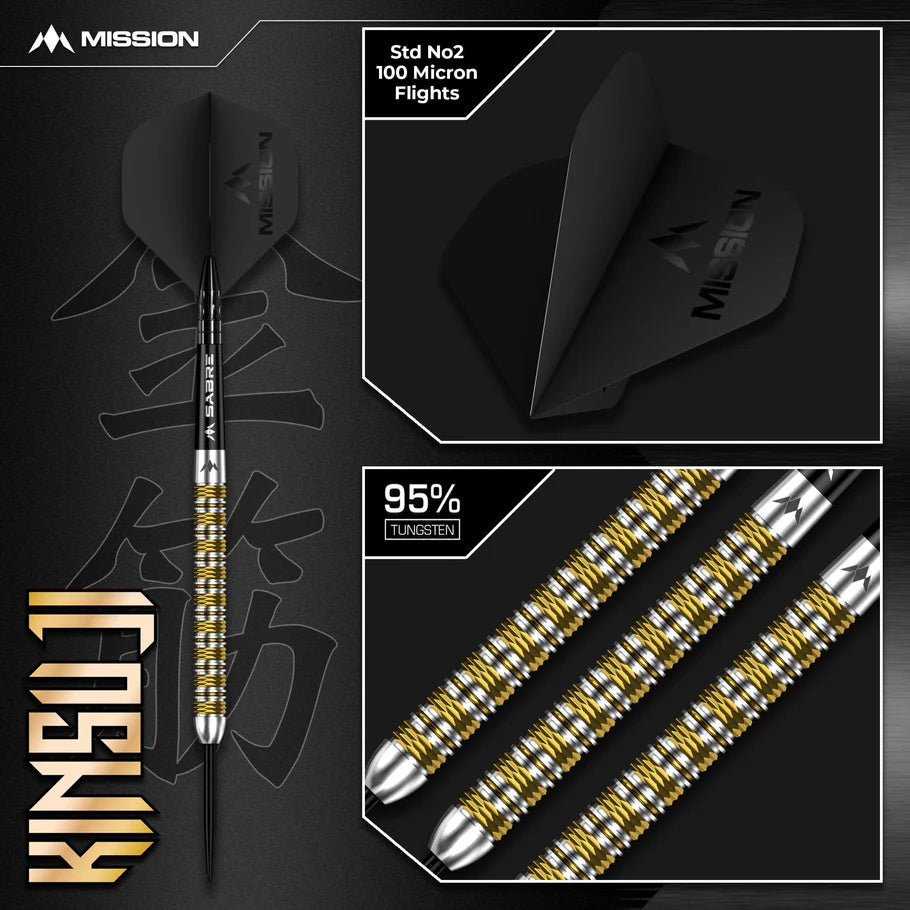 Mission Kinsuji 95% Tungsten Steel Tip Darts