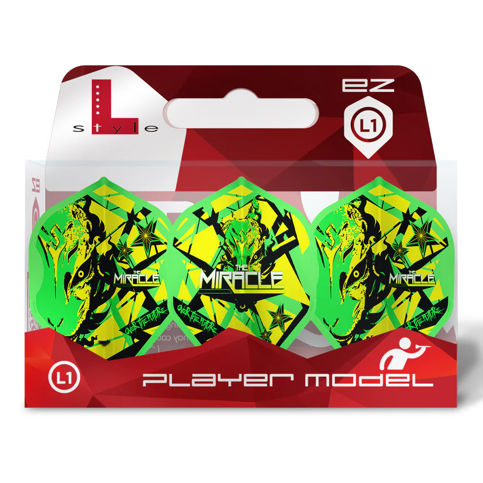 L-Style EZ L-Flights - Integrated Champagne Ring - L1 - Mikuru Suzuki V5 Neon Green