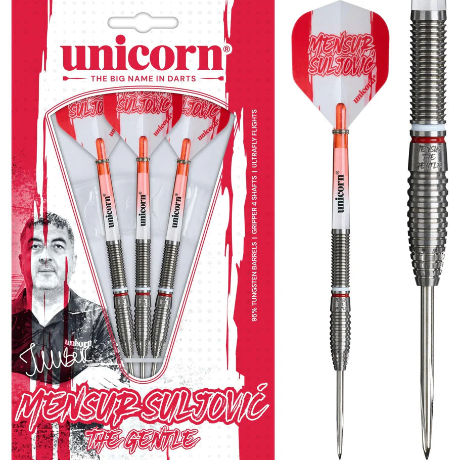 Unicorn Mensur Suljovic 95% Tungsten Steel Tip Darts