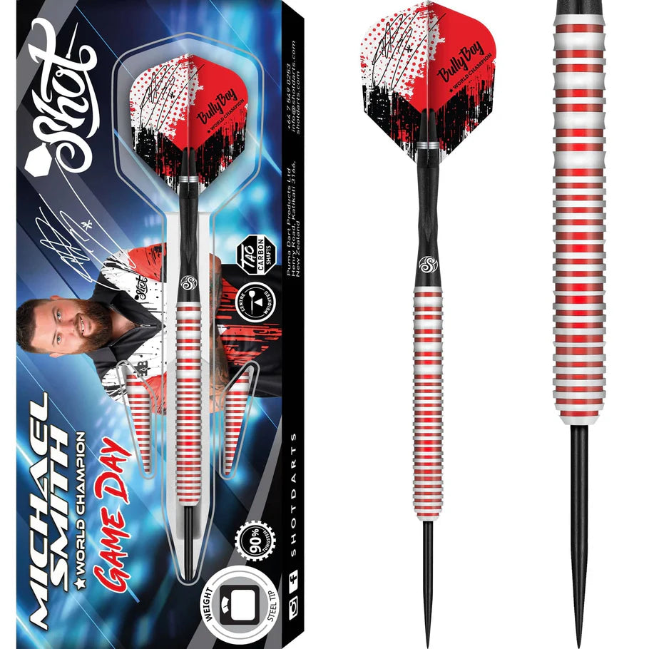 Shot Michael Smith Gameday 90% Tungsten Steel Tip Darts