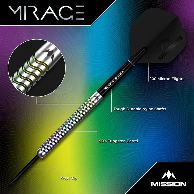 Mission Mirage 90% Tungsten Steel Tip Darts