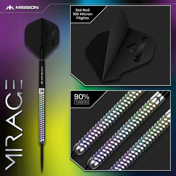 Mission Mirage 90% Tungsten Steel Tip Darts