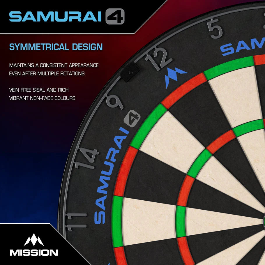 Mission Samurai 4 Dartboard Graphite Edition