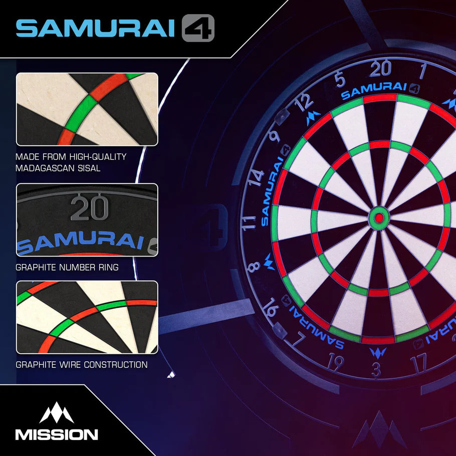 Mission Samurai 4 Dartboard Graphite Edition