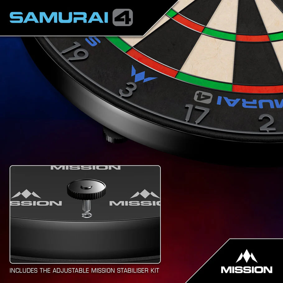 Mission Samurai 4 Dartboard Graphite Edition