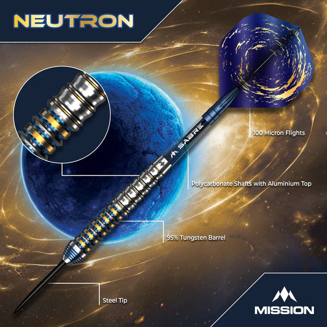 Mission Neutron 95% Tungsten Steel Tip Darts