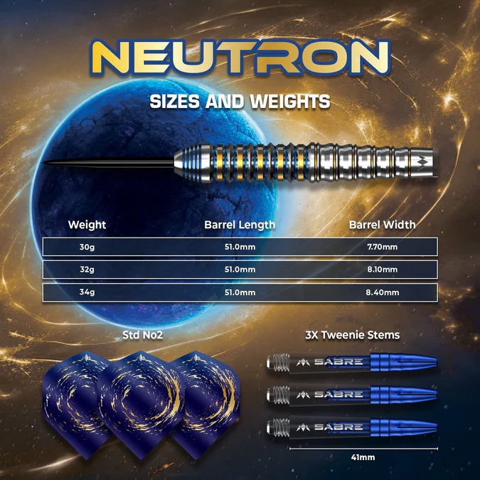 Mission Neutron 95% Tungsten Steel Tip Darts