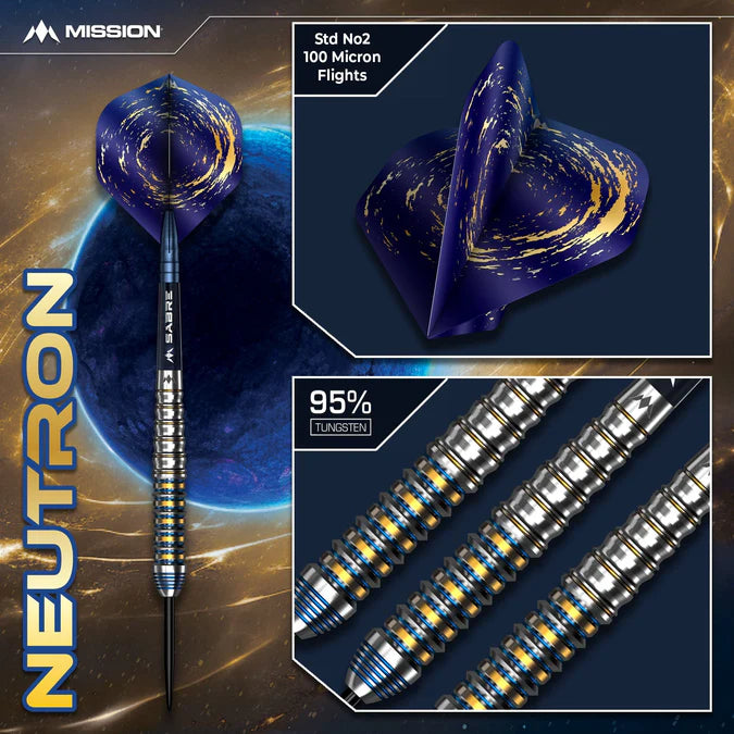 Mission Neutron 95% Tungsten Steel Tip Darts