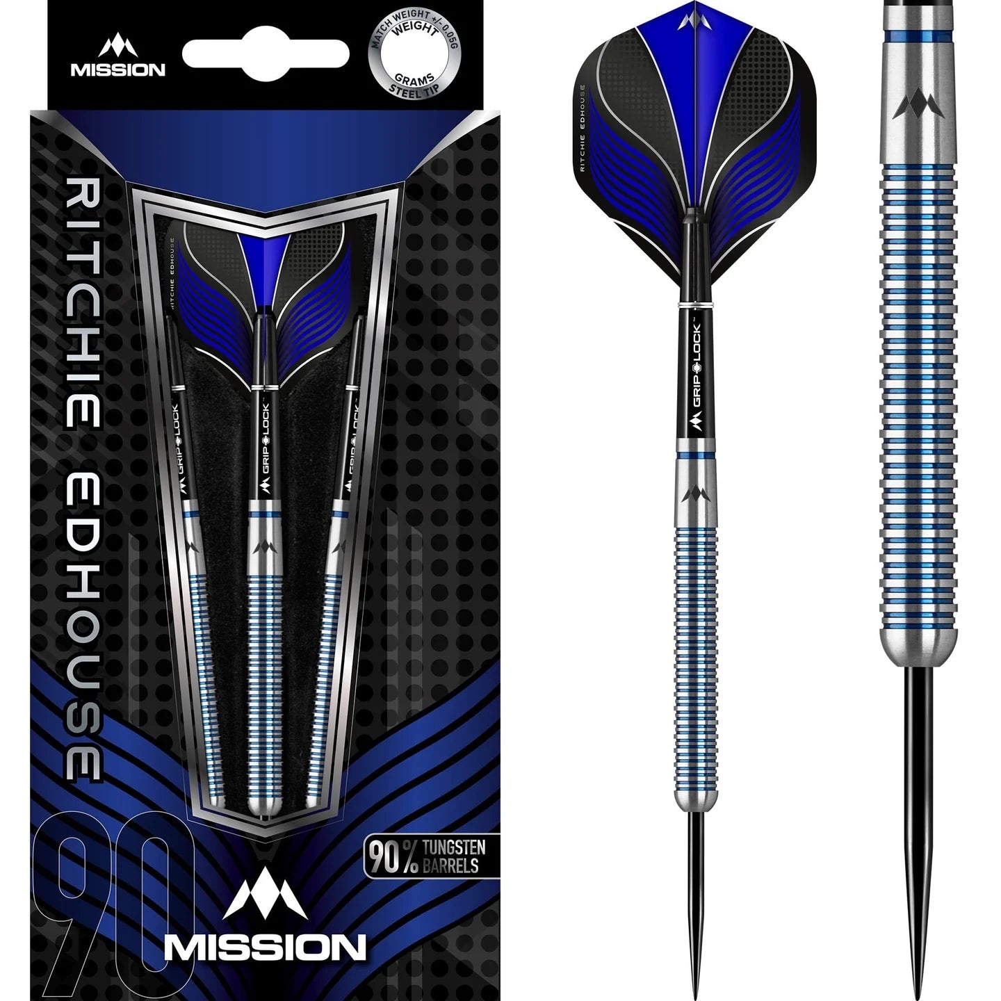Mission Ritchie Edhouse 90% Tungsten Steel Tip Darts