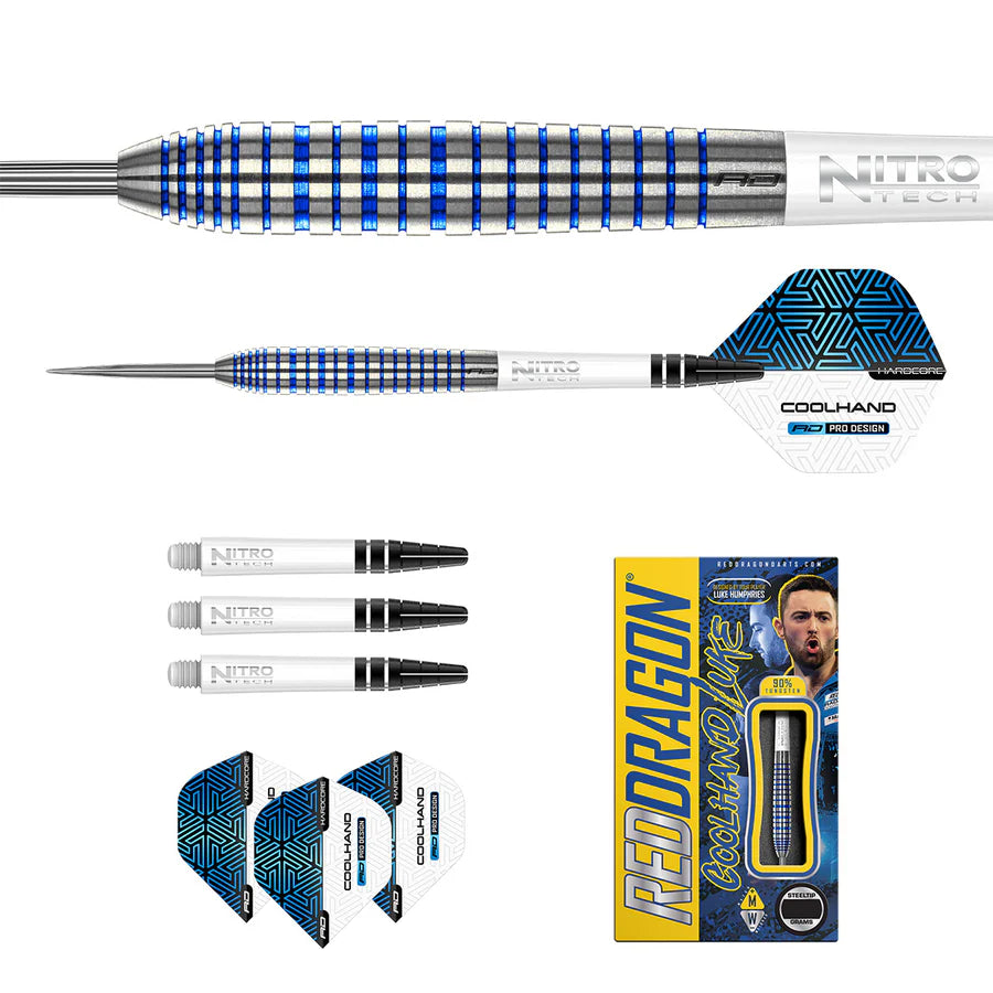 Luke Humphries TX3 Cool Blue 90% Tungsten Steel Tip Darts