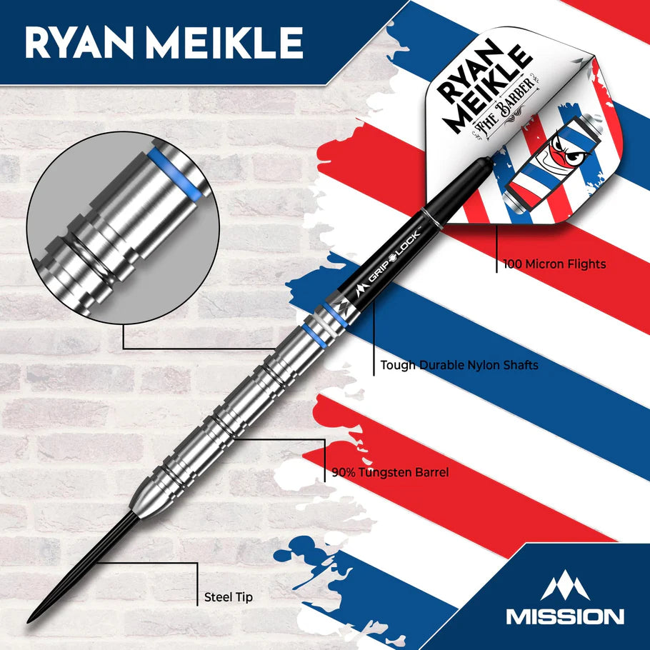 Mission Ryan Meikle 90% Tungsten Steel Tip Darts