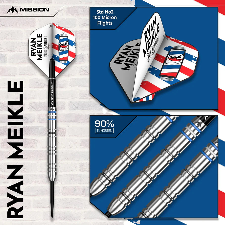 Mission Ryan Meikle 90% Tungsten Steel Tip Darts