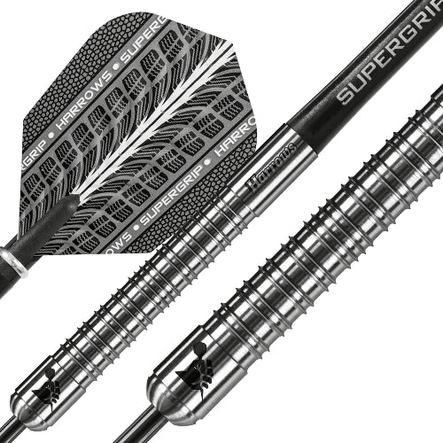 Harrows Super Grip Silver 90% Tungsten Steel Tip Darts