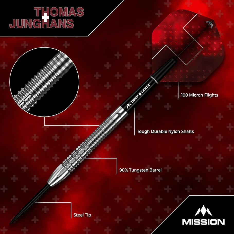 Mission Thomas Junghans 90% Tungsten Steel Tip Darts