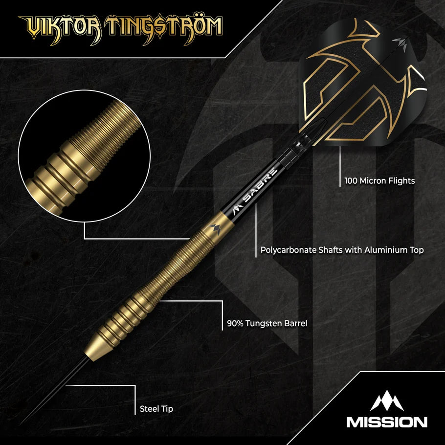Mission Viktor Tingstrom 90% Tungsten Steel Tip Darts