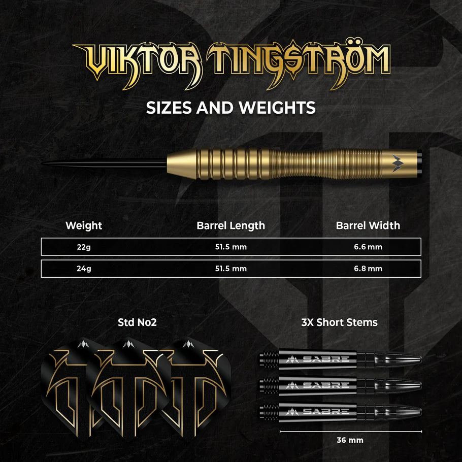 Mission Viktor Tingstrom 90% Tungsten Steel Tip Darts