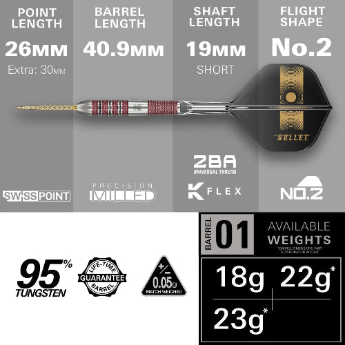 Target Stephen Bunting 95K Steel Tip Darts