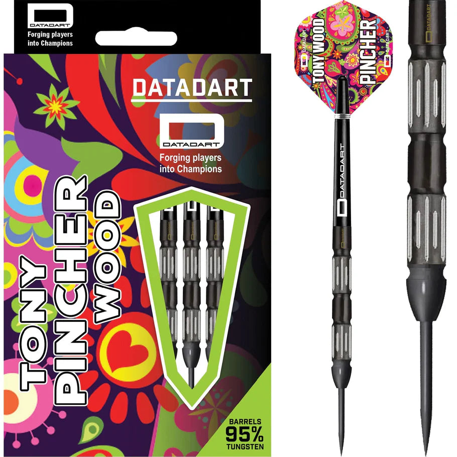 Datadart Tony Woods 95% Tungsten Black Titanium Steel Tip Darts