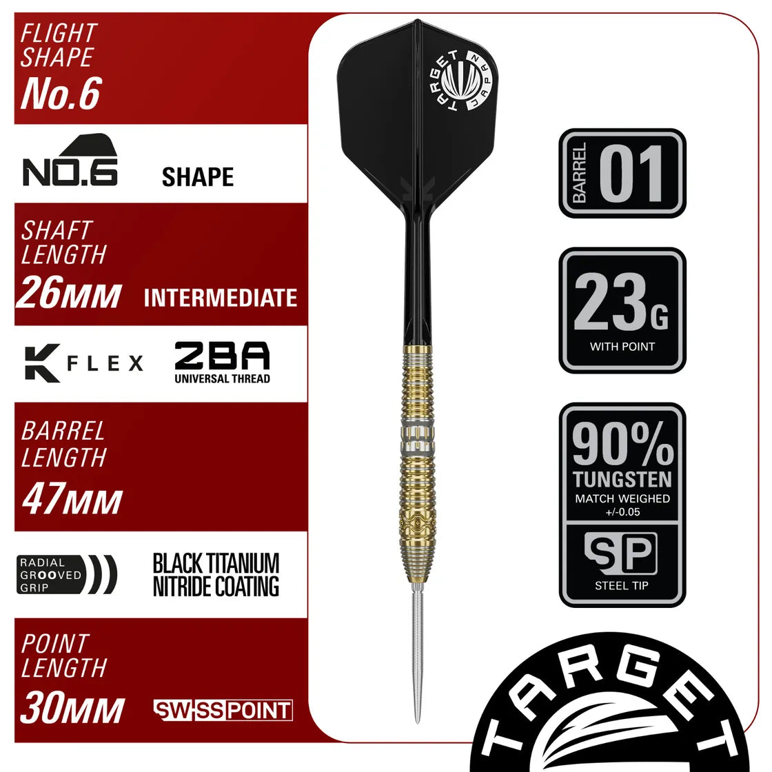 Target Japan Prime Series Hot Shot G2 SP Steel Tip Darts