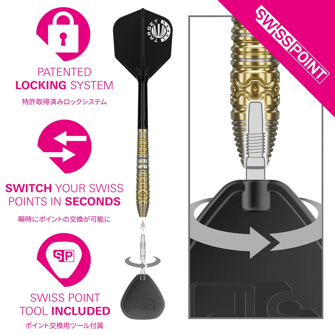 Target Japan Prime Series Hot Shot G2 SP Steel Tip Darts