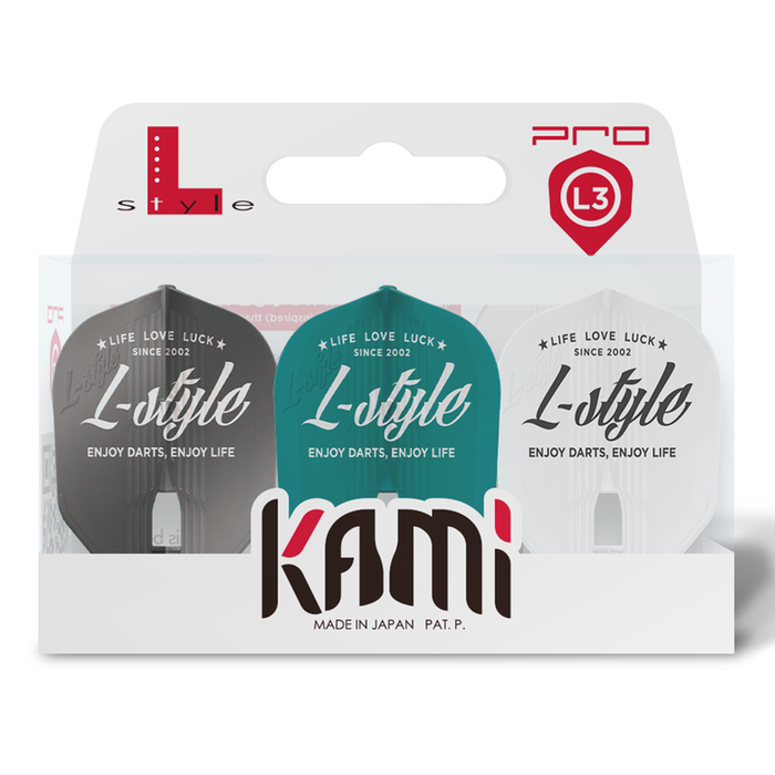 L-Style Champagne L3 Shape - Vintage - Logo Type B Kami - Dart Flights