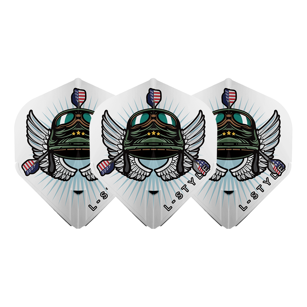 L-Style Leanard Gates V3 White - Integrated Champagne Ring EZ L1 Darts Flights