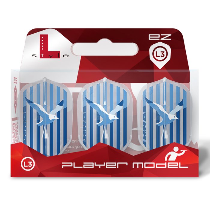 L-Style EZ L3 Tavis Dudeney White - Dart Flights