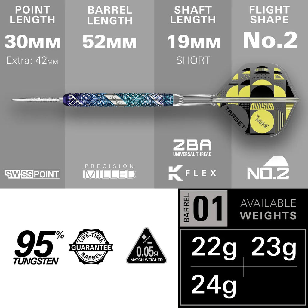 Luke Littler Edge 95% Tungsten SP Steel Tip Darts