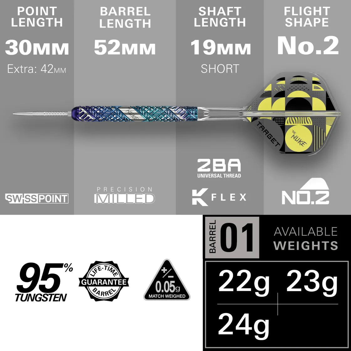 Luke Littler Edge 95% Tungsten SP Steel Tip Darts