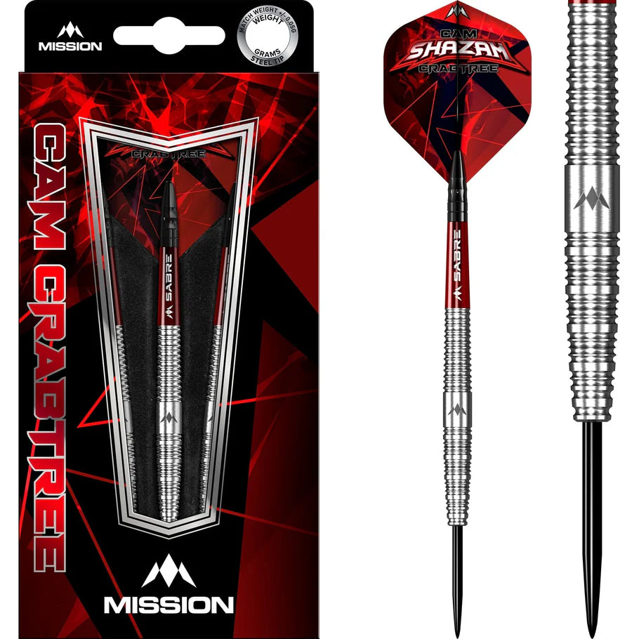 Mission Cam Crabtree Natural 95% Tungsten Steel Tip Darts