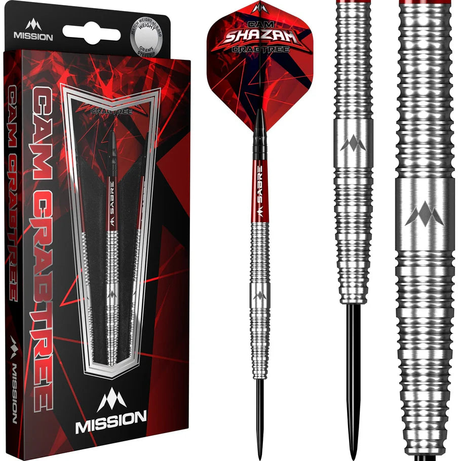 Mission Cam Crabtree Natural 95% Tungsten Steel Tip Darts