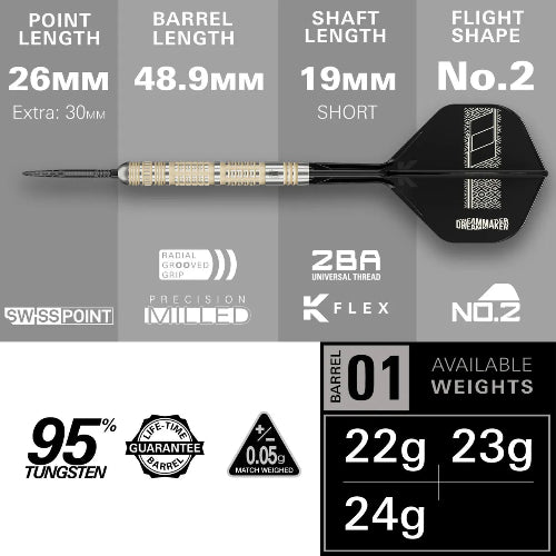 Target Dimitri Van den Bergh 95K Steel Tip Darts