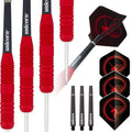 Unicorn Core Plus Red Rubberised Steel Tip Brass Darts