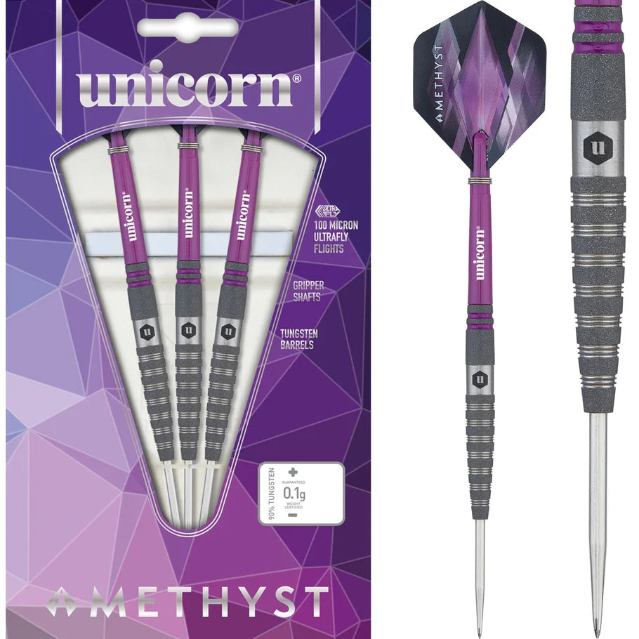 Unicorn Amethyst Style 4 Sandblasted Steel Tip Darts